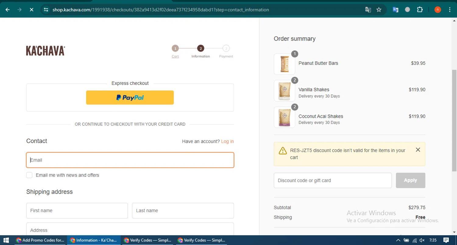 How to apply Kachava coupon code